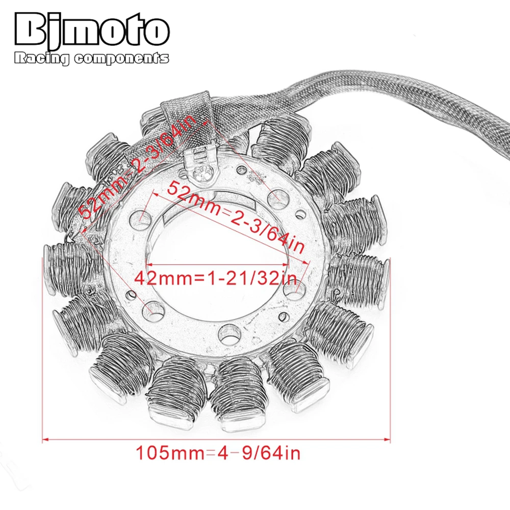 Катушка статора зажигания мотоцикла BJMOTO для Suzuki GSXR1000 GSXR 1000 2009-2016 31401-47H00-000 3140147H00000