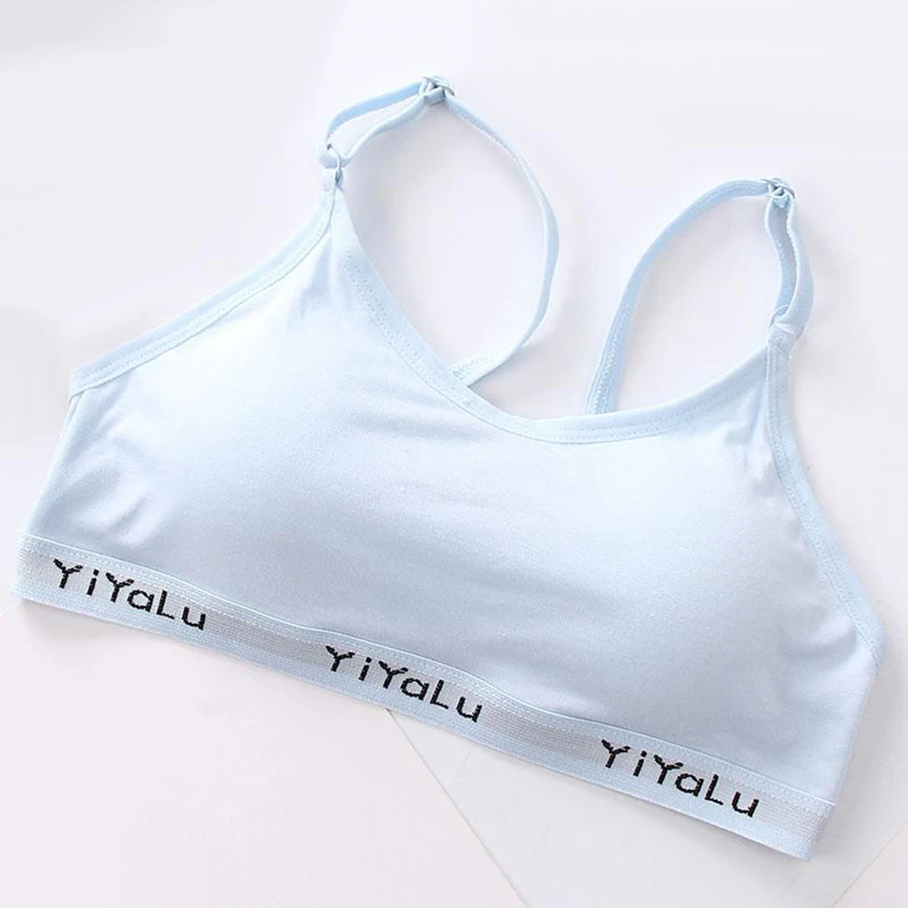 Спортивный бюстгальтер из хлопка для девочек Бюстгальтер детей подростков