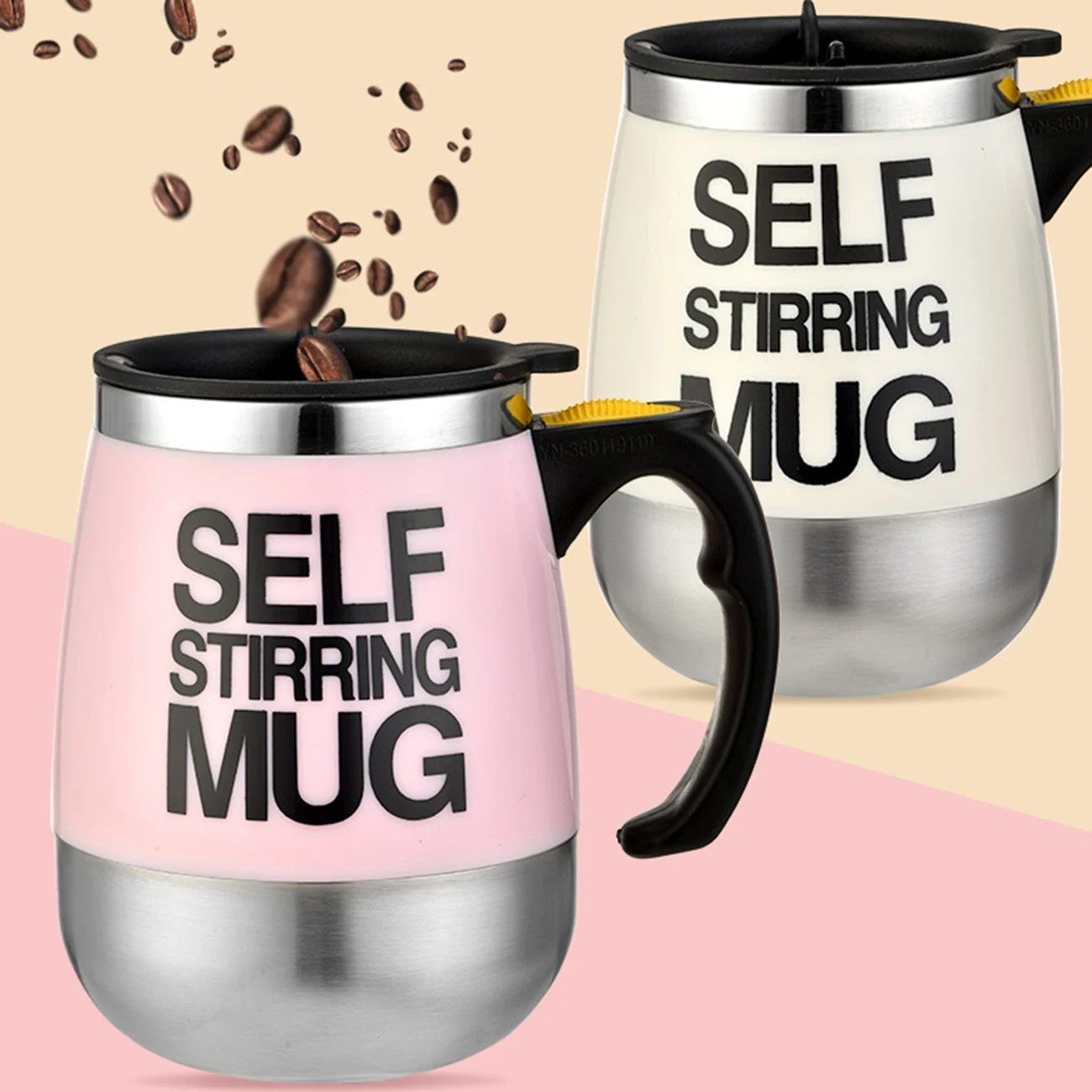 

Self Stirring Mug Electric Stainless Steel Auto Self Stirring Coffee Mug Mixing Cup 450ml for Coffee Hot Chocolate Milk