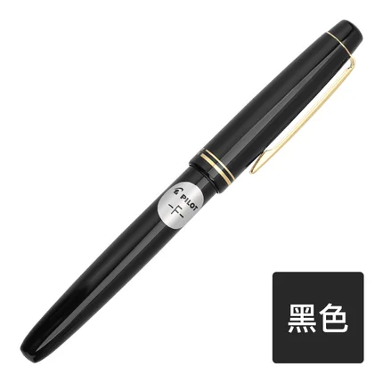 Черный PILOT 78g 78g+ 22k Золотая оригинальная иридиевая перьевая ручка практика каллиграфии, для студентов ef f m nib чернильный картридж con50 конвертер - Цвет: Черный