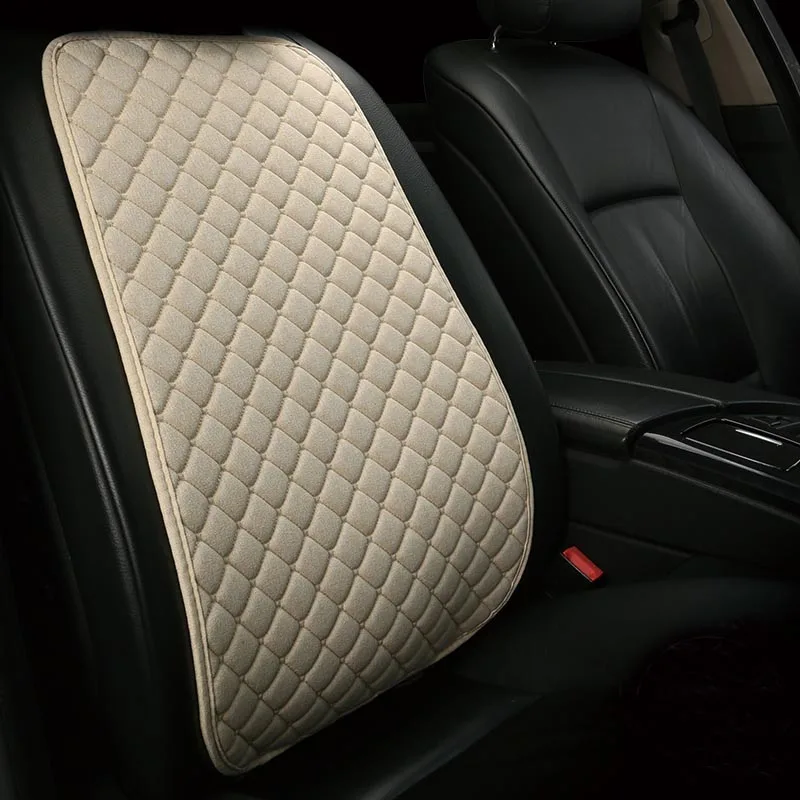 1 beige backrest Автомобильная спинка автомобильный протектор подушки сиденья коврик для авто передний автомобиль Стайлинг автокресло чехол - Название цвета: 1 beige backrest