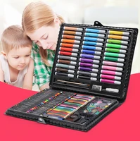 new hot 150pcsset box brush painting childrens drawing box watercolor brush colored pencil marker crayon pencil