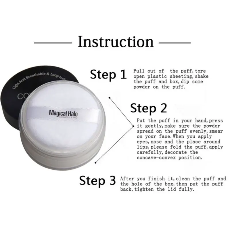 

Beauty Loose Powder Lasting Brighten Translucent Waterproof Finish Powder Makeup Hot