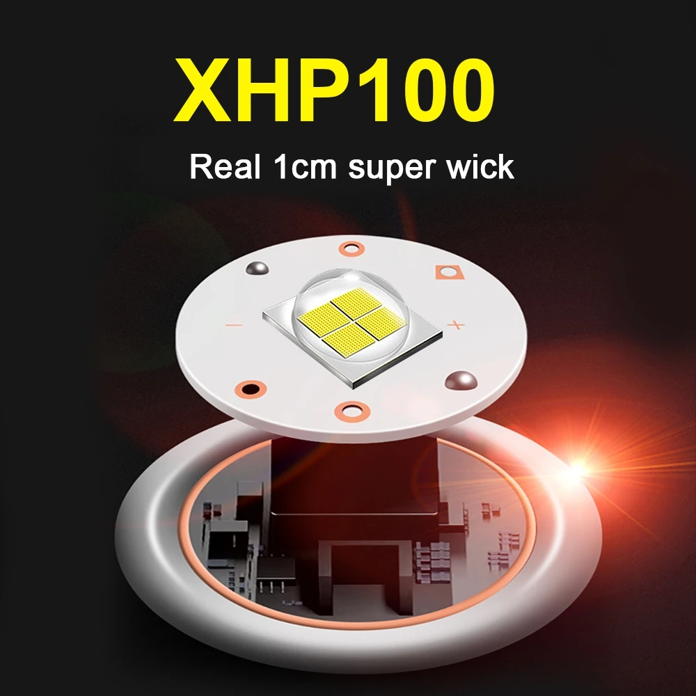 Суперъяркий налобный фонарь XHP100 светодиодный с аккумулятором XHP90.2 Мощный usb для