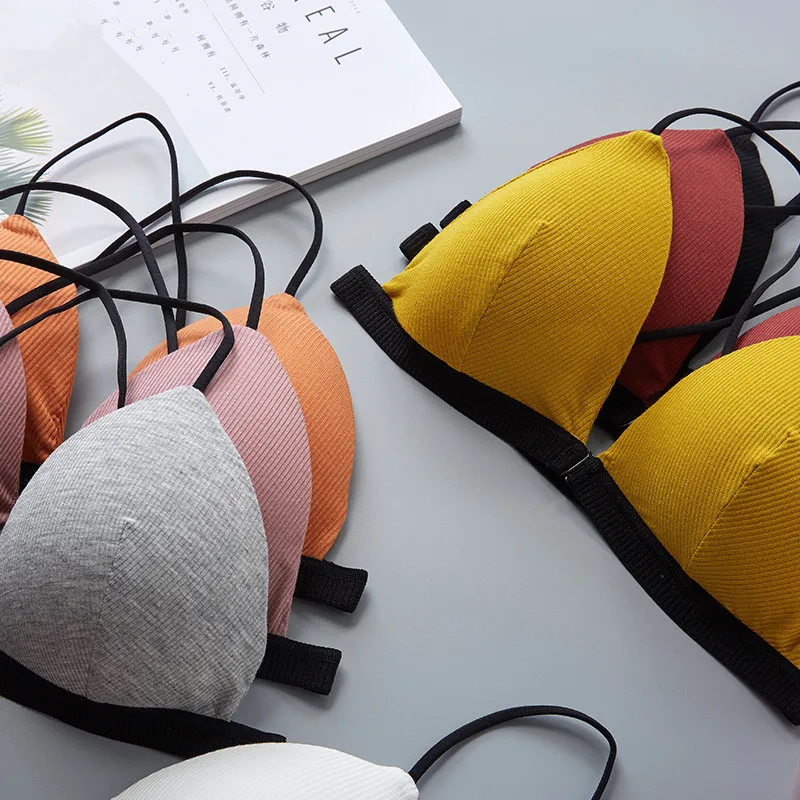 Сексуальным вырезом на спине и без косточек Беспроводной застежка спереди