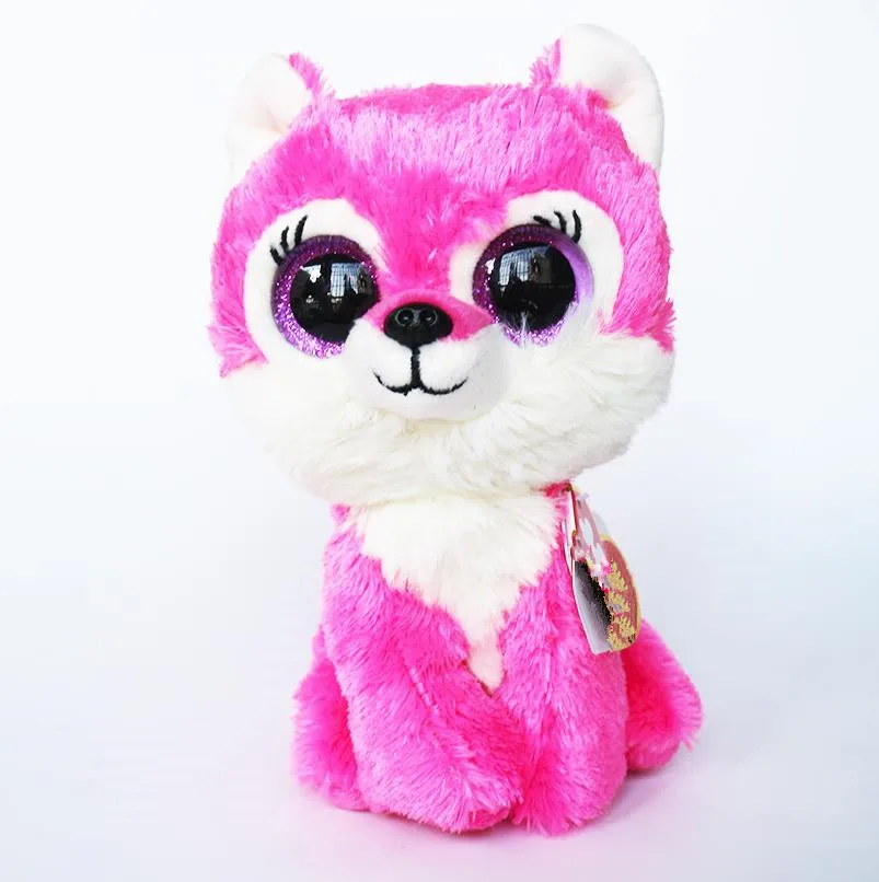 15 см Ty Beanie Wolf игрушка с животными блестящие большие глаза нефрит ирис Sierra Мягкая