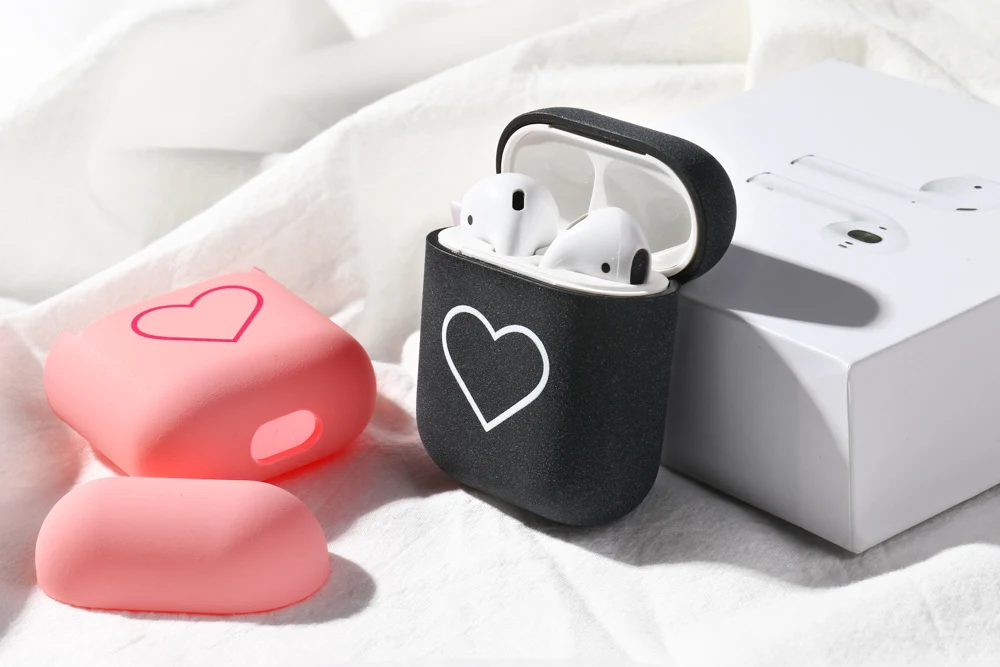 Чехол для Airpods чехол с милым сердечком чехол s Для Air Pods 1 2 чехол Bluetooth беспроводной защитный чехол для наушников на Airpods