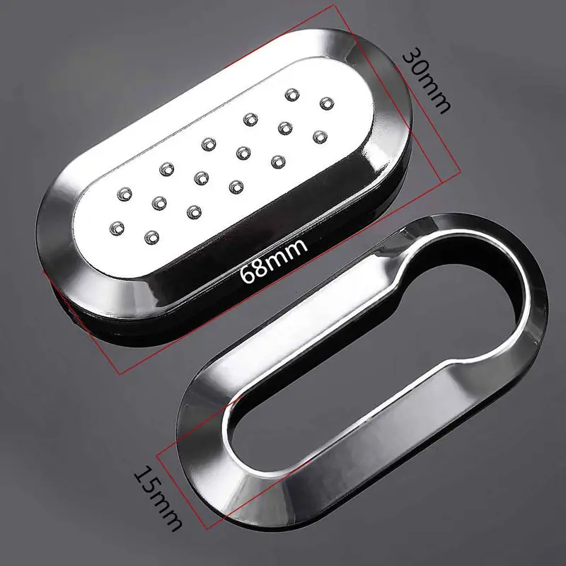 

Car Key Case Shell Cover Protective Case Silver Plastic for Fiat 500