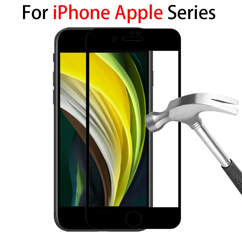 Закаленное стекло на клеевой основе для Apple iphone 6 6s 7 8 plus xr x xs max 10 | Мобильные