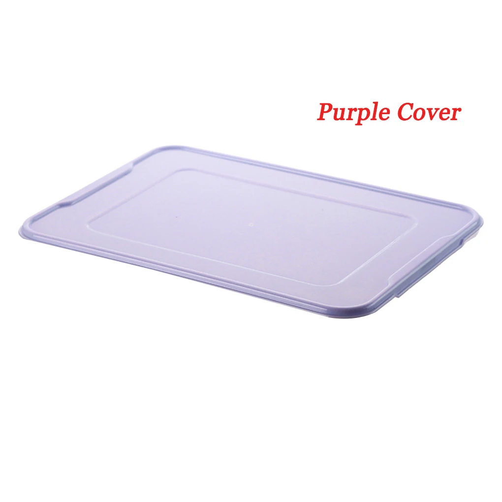 purple cover Feiqiong Кухонный Контейнер для пищевых продуктов пластиковая для вареников коробка для хранения прозрачный холодильник Контейнер Горячая Еда Коробка инструмент - Цвет: purple cover