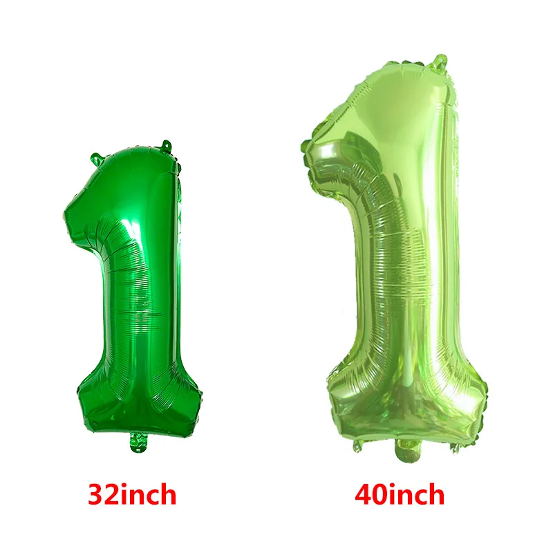 Зеленые фольгированные шары с цифрами 32 40 дюймов 0 1 2 3 4 5 6 7 8 9 гелиевый зеленый шар