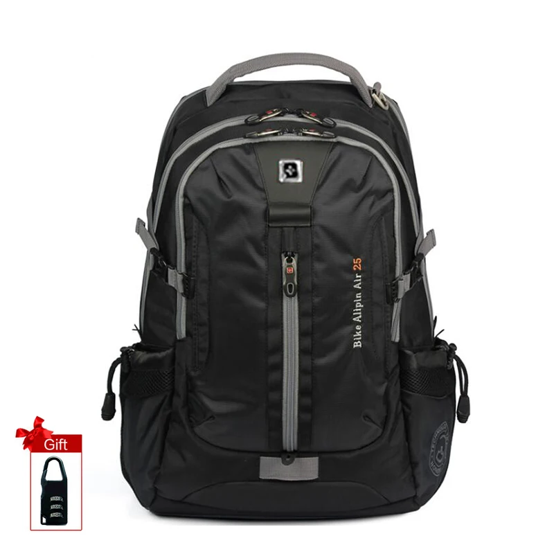 Модный Прочный Мужской рюкзак Черная Спортивная дорожная сумка вместительные