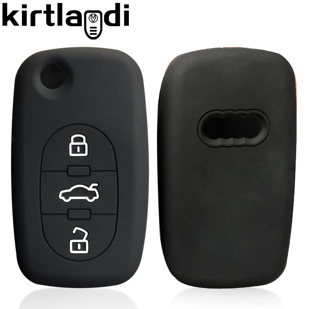 Чехол для ключей kirtlandi audi a1 a4 b6 a6 c5 tt 8N силиконовый чехол автомобильных с 3 кнопками
