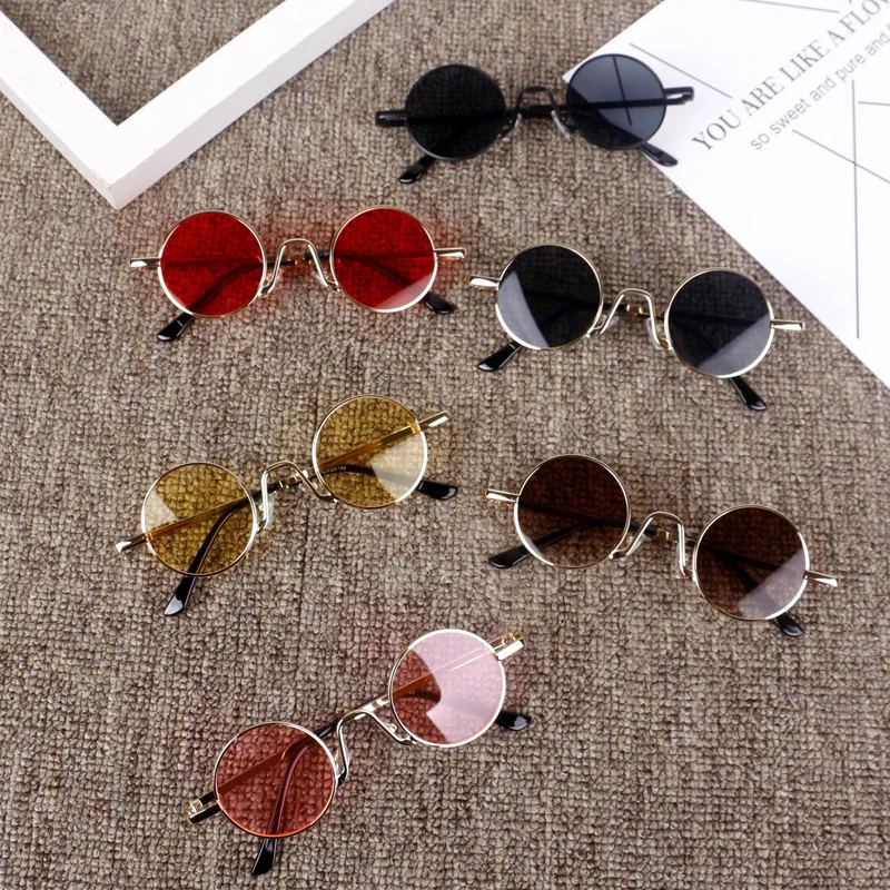 

OLNYLO Candy Color Kids Round Metal Children Sunglasses Girl Boy Cute Eyewear Fashion Sun Glasses Shade UV400 Oculos Popular