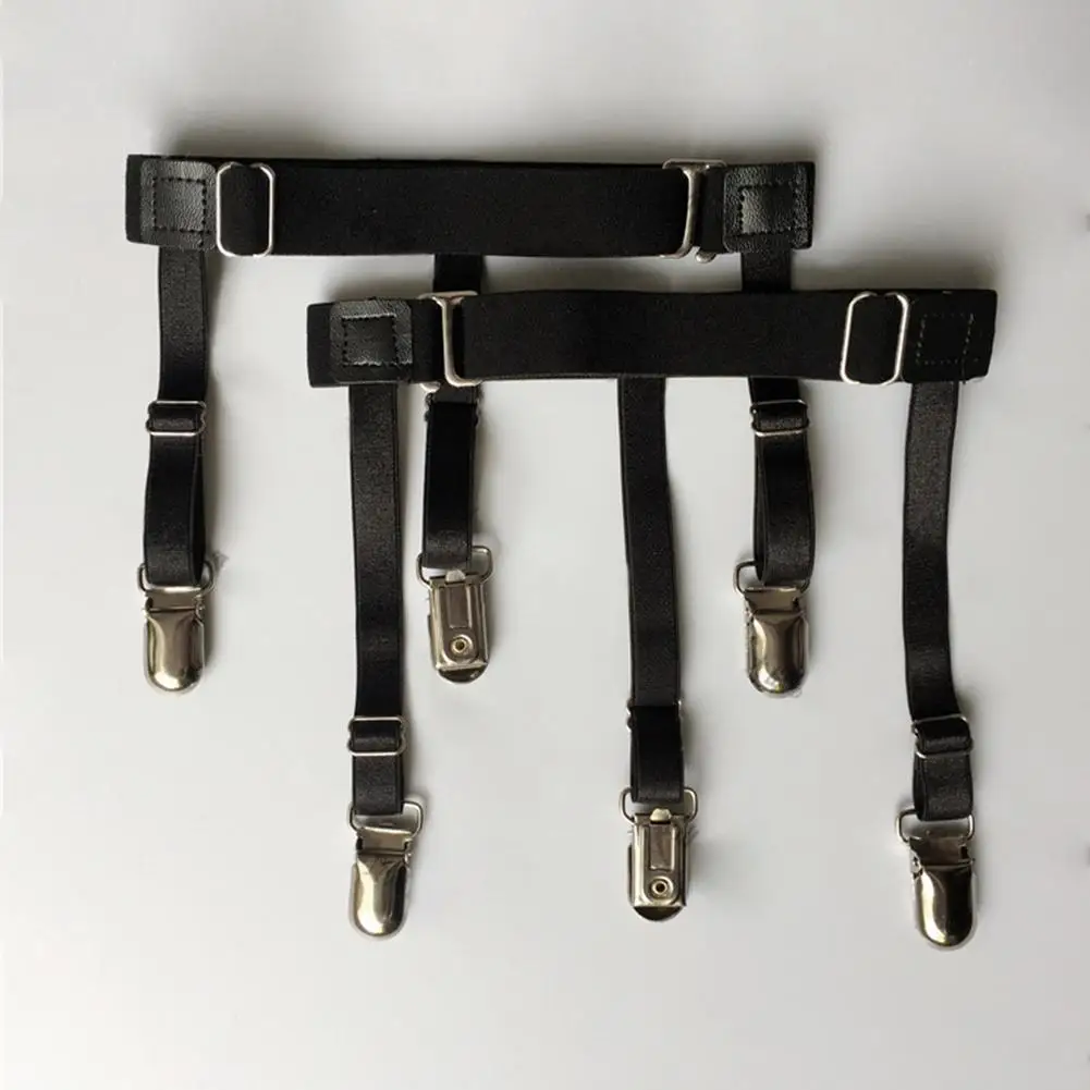 Деловая рубашка унисекс подвязки для ног пояс подтяжек мужские подтяжки