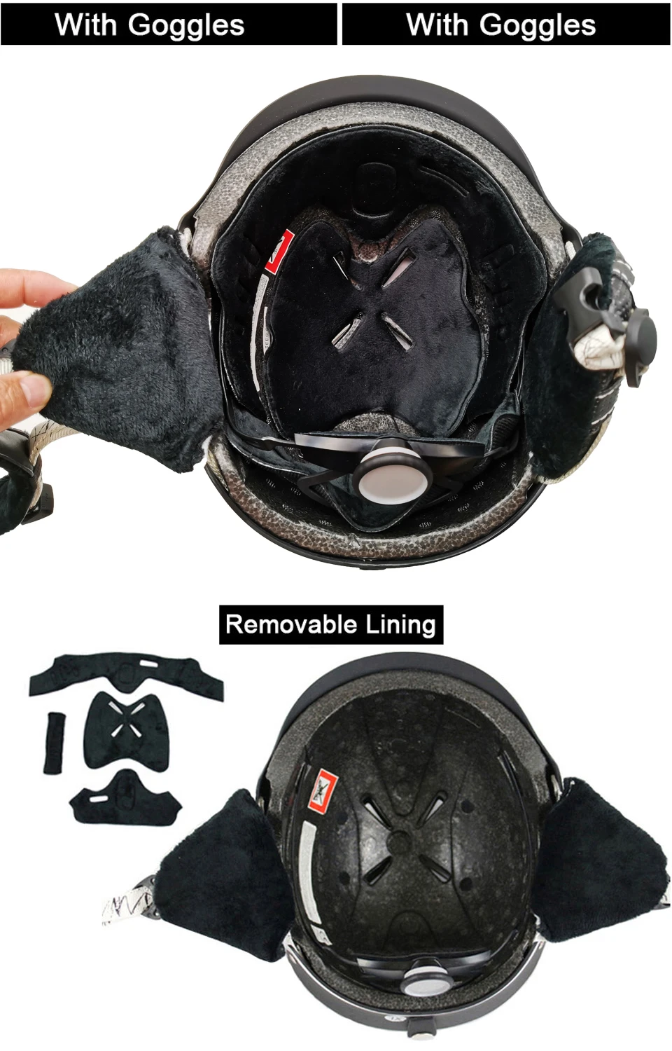 LOCLE Half-covered Skiing Helmet CE Certification Ski Helmet 8 Air Vents Snow Skiing Skateboard Snowboard Helmet 56-63cm