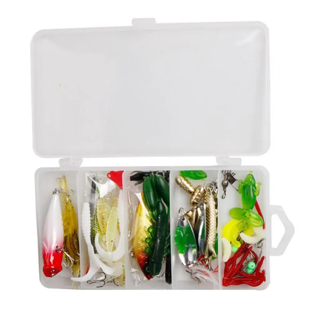 

Metal 76Pcs/Box Premium Rust Resistant Artificial Bait Hook Attractive Fishing Lure Swivel Far Throwing Fishing Supplies