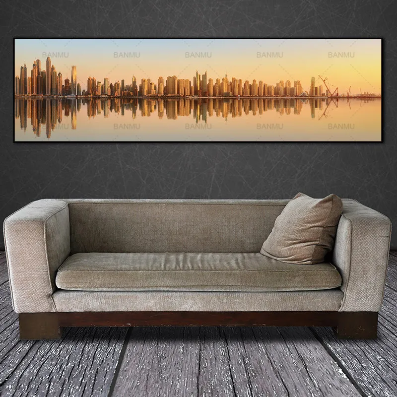 

Canvas Painting Wall Art Poster Abstract Modern City Night Scape Painting Picture Wall Picture Art Print Home Decor no frame