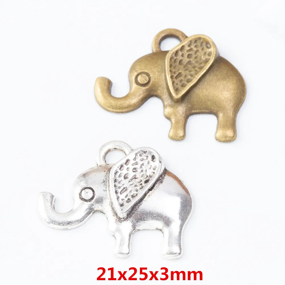 

35 штук Ретро металлический сплав цинка слон кулон для DIY Ювелирные ожерелья ручной работы изготовление 7520