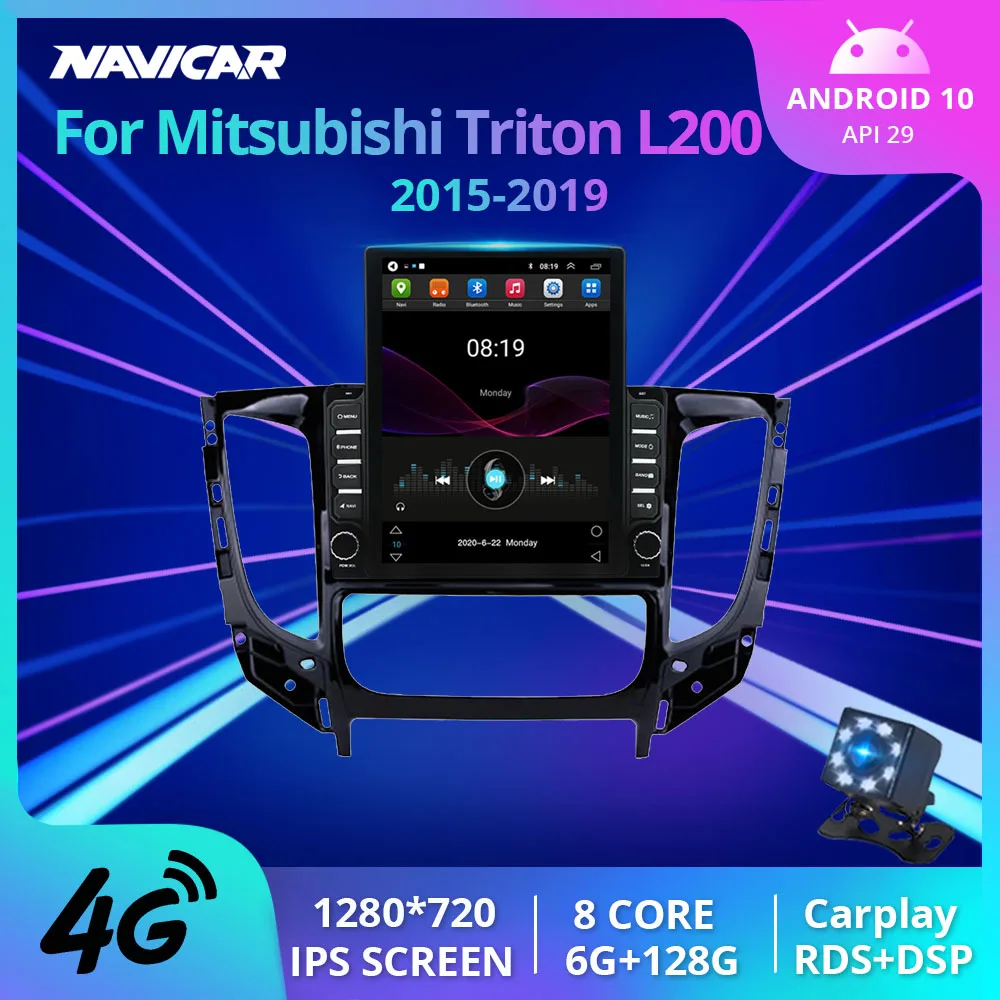 

IPS Screen Car Radio For Mitsubishi Triton L200 2015-2019 2Din Android10.0 Radio Automotive Car Multimedia Player GPS Navigation