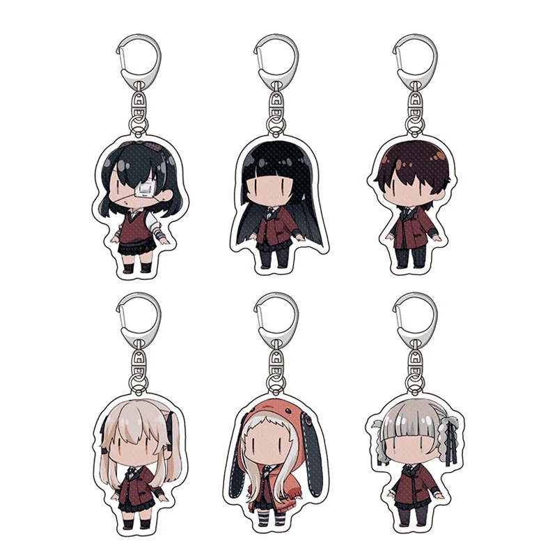 

Kakegurui Jabami Yumeko Figures Keychain Fans Gift Cartoon Printed Double Sided Acrylic Pendant Key Chain Bag Charm Decoration