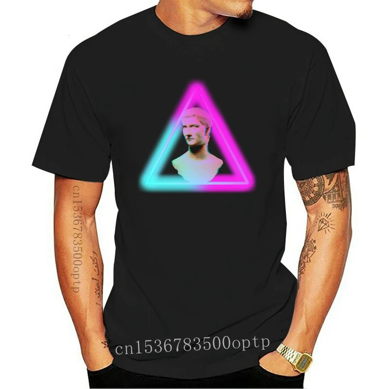 

New Ancient Greek Bust T-shirt Gift Aesthetic 80s retrowave art