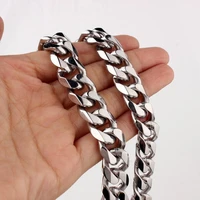 11mm13mm15mm stainless steel mens womens curb link cuban chain necklace jewelry 7 40