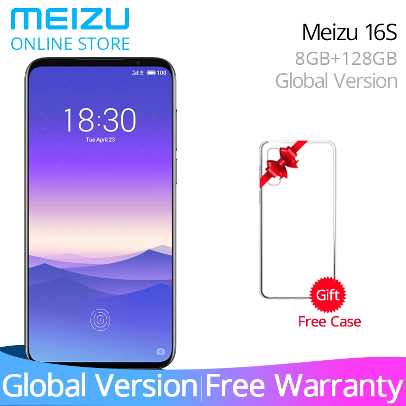 Meizu 16 s, глобальная версия Meizu16s, 8 ГБ, 128 ГБ, Смартфон Snapdragon 855, камера 48 МП, NFC, Android, платный телефон, быстрая зарядка 24 Вт