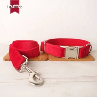 muttco pretty and lovely pet dog id tag collar leash the red self design adjustable puppy nameplate collar 5 sizes udc107
