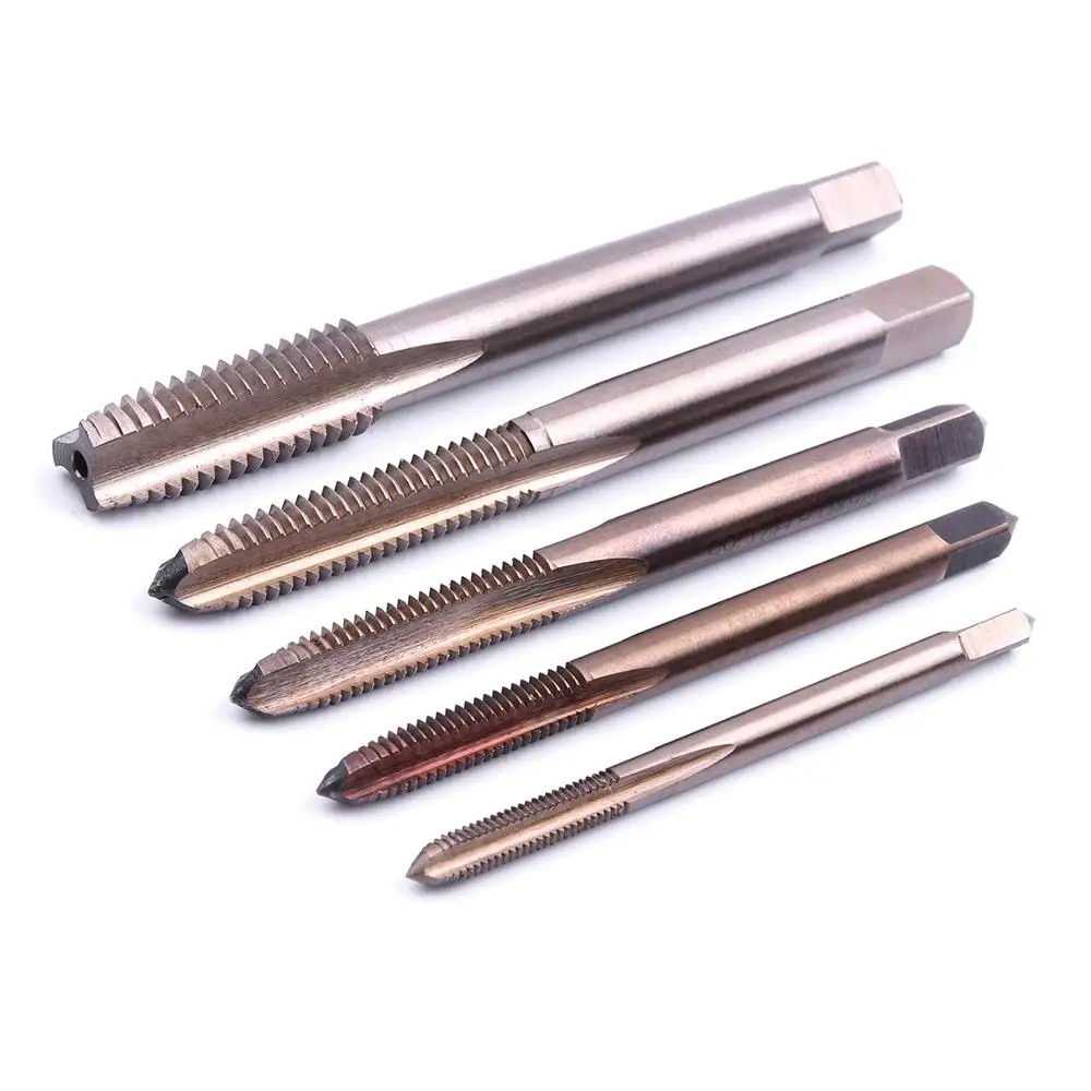 CHEERBRIGHT 1pc HSS-CO Spiral Fluted Machine Screw Thread Metric Plug Tap H2 Hand M3/M4/M5/M6/M8 Taps Set | Инструменты
