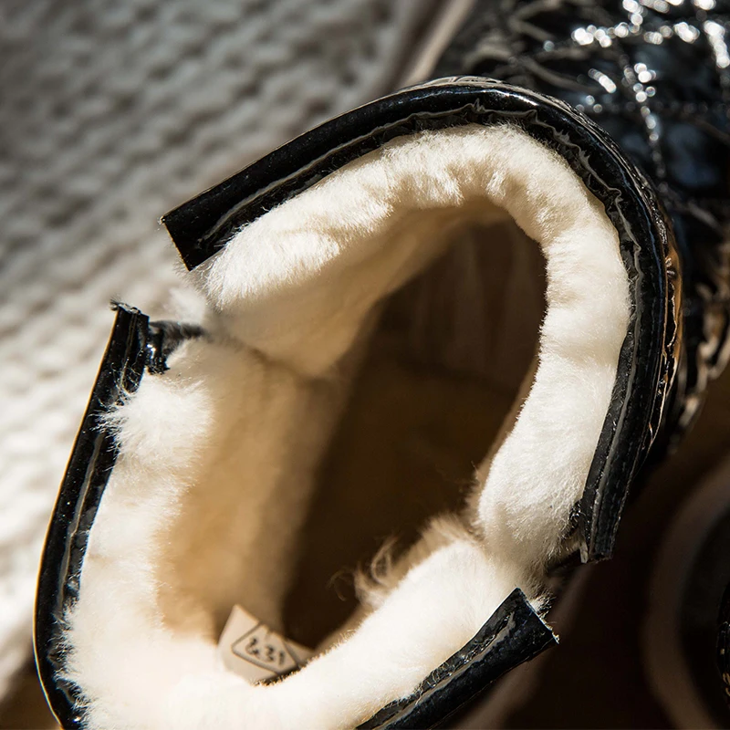 Зимние сапоги женская зимняя водонепроницаемая обувь на меху Новинка 2019 года