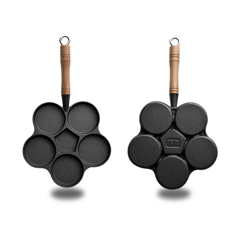 Cast Iron Egg Dumpling Pan Frying Non-stick Mold Uncoated Artifact To Make | Дом и сад