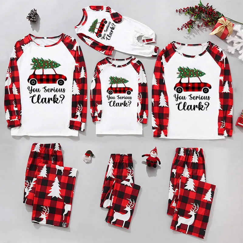 

Spring Autumn Family Matching Outfits Fashion Kids Clothes Family Christmas Pajamas Sets Long Sleeve Top+Pants Children Clothing