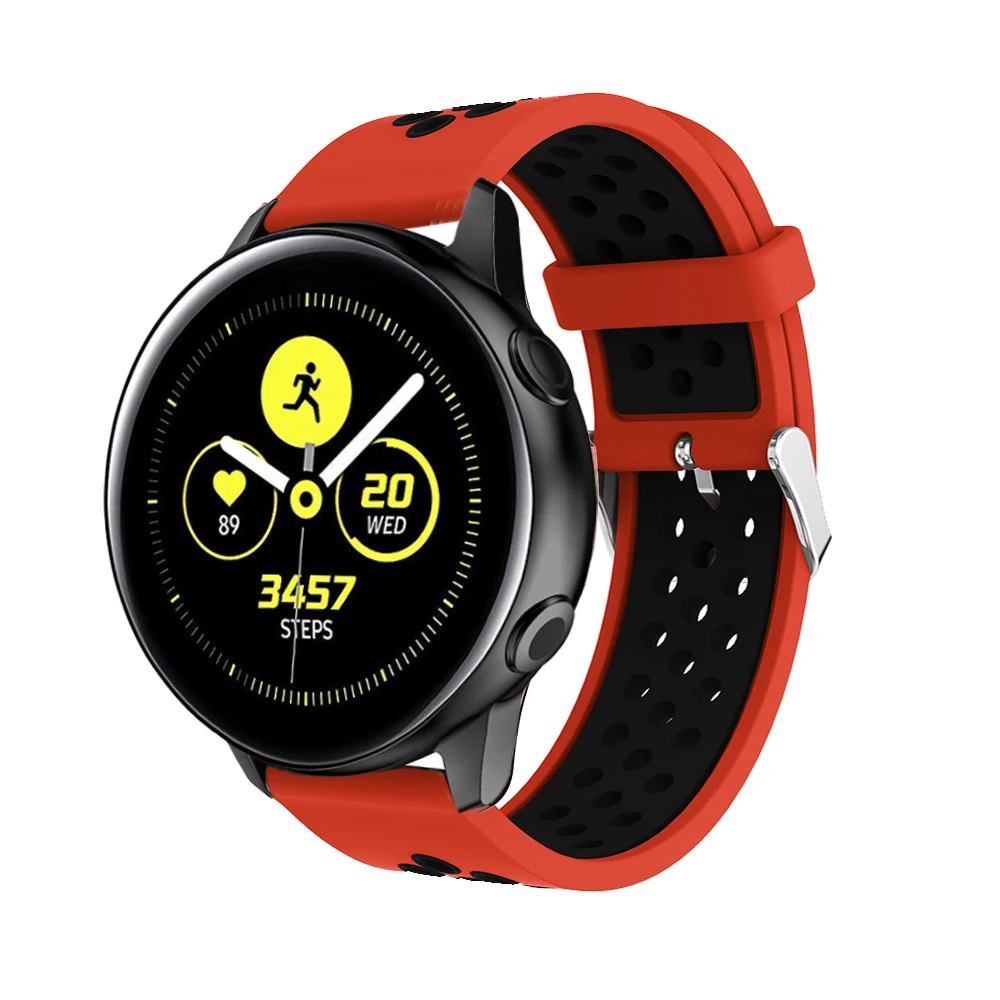 20 мм ремешок силиконовый для Samsung Galaxy 42 активные часы замена Браслет Amazfit Pace