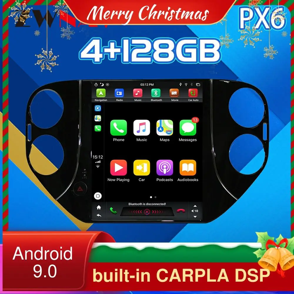 

4+128G Tesla Screen For VW Tiguan Android 9 Car Multimedia Player GPS Radio Stereo Head Unit