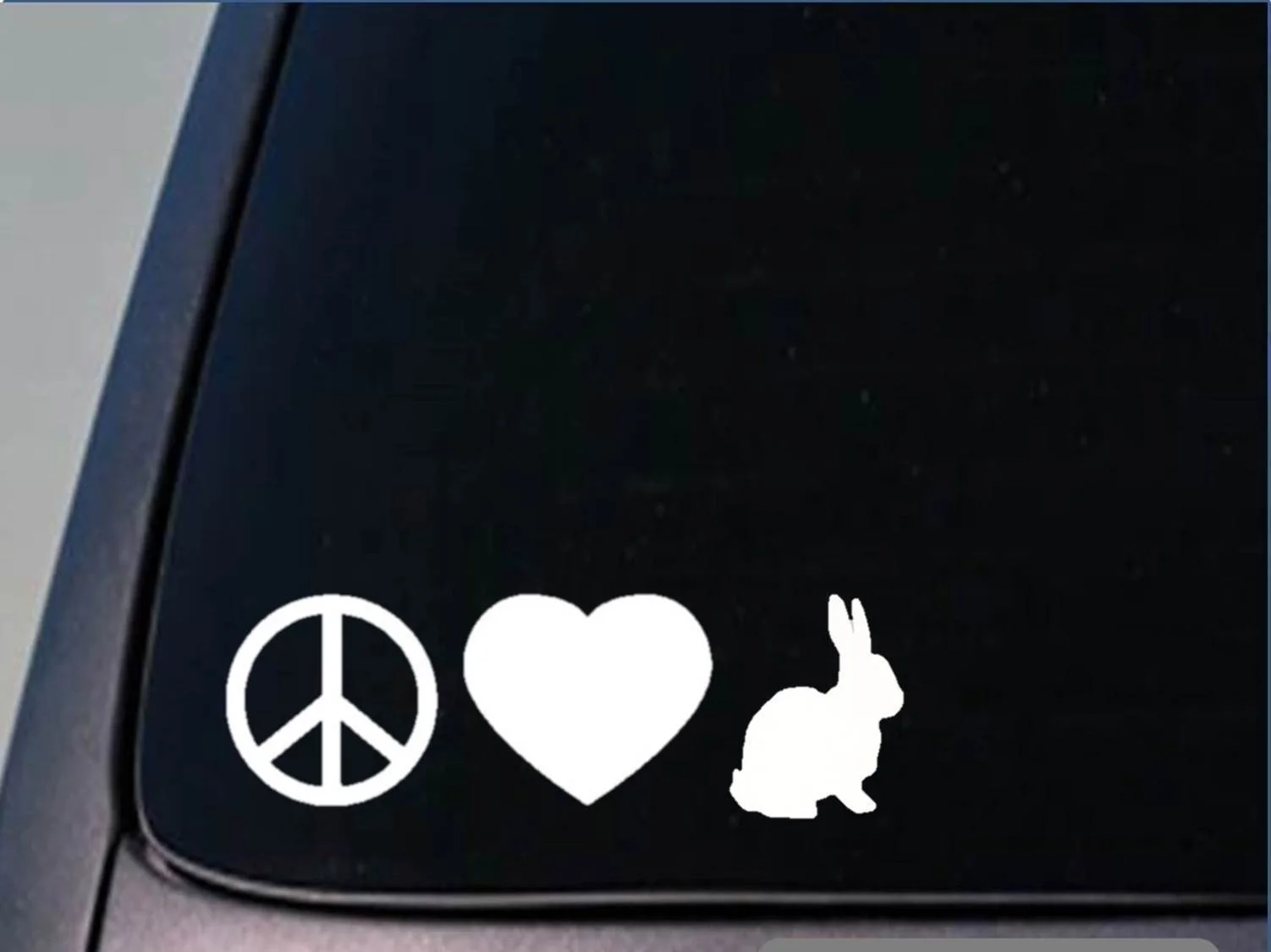 Peace Love наклейка в форме кролика 8 &quotвиниловые наклейки cottontail Бигль Охота стикер