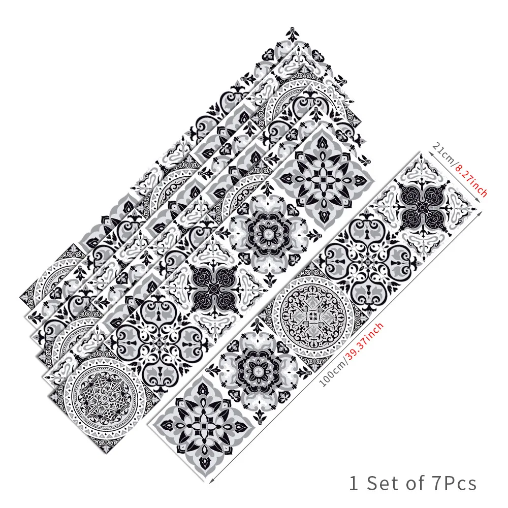 Самоклеящаяся Черный и белый Европейский цветок кирпичные стены наклейки на