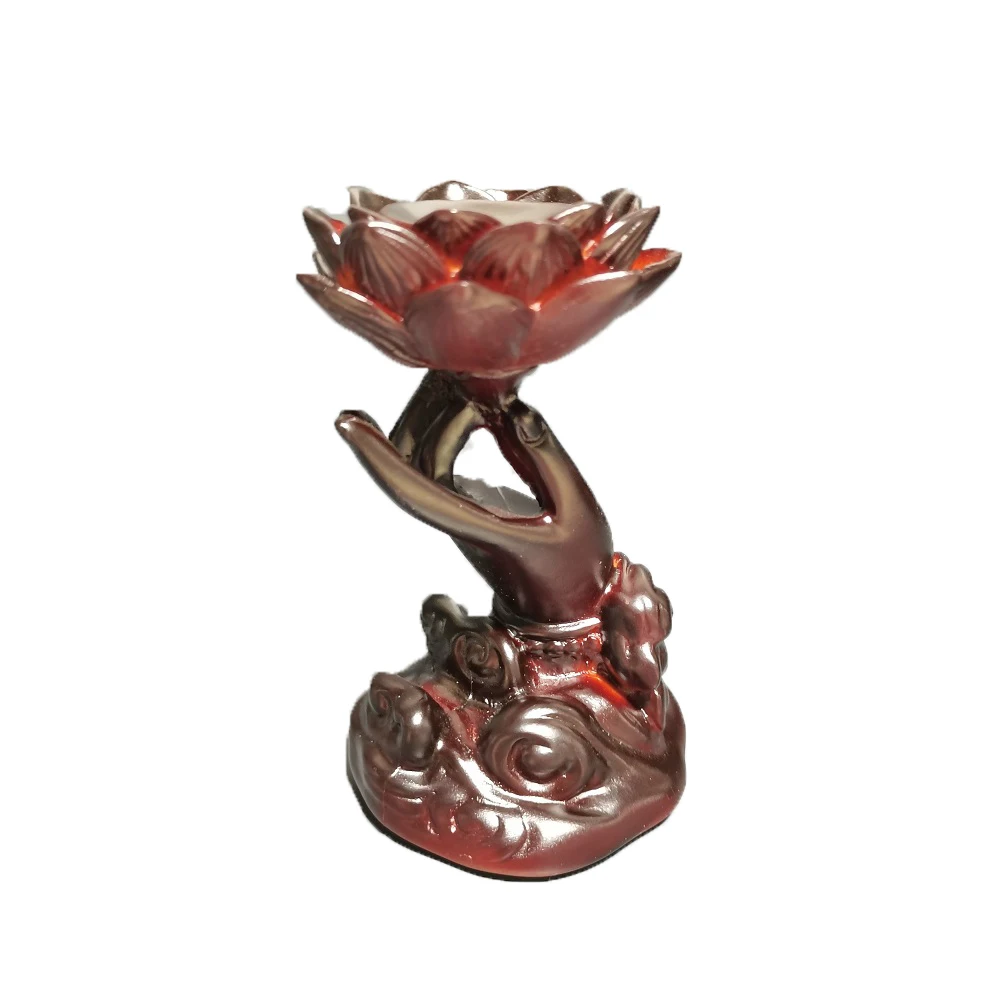 

Wooden Crystal Ball Base, Carved Beautiful Lotus Lamp Base, Living Room Study Decorated Christmas gifts