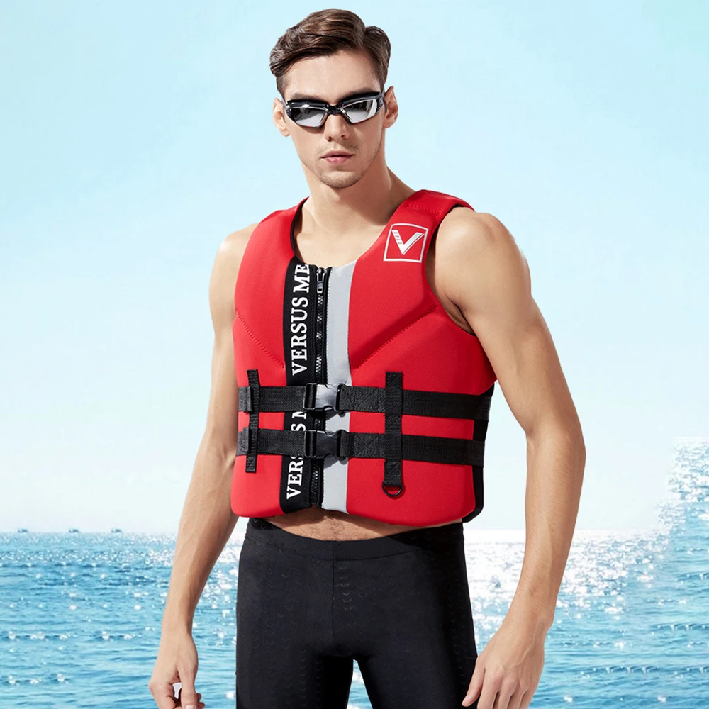 

Adult Rowing Aid Life Vest Jacket Neoprene Buoyancy Swimming Boating Ski Surfing Survival Drifting Motorboat Water Safety Vest