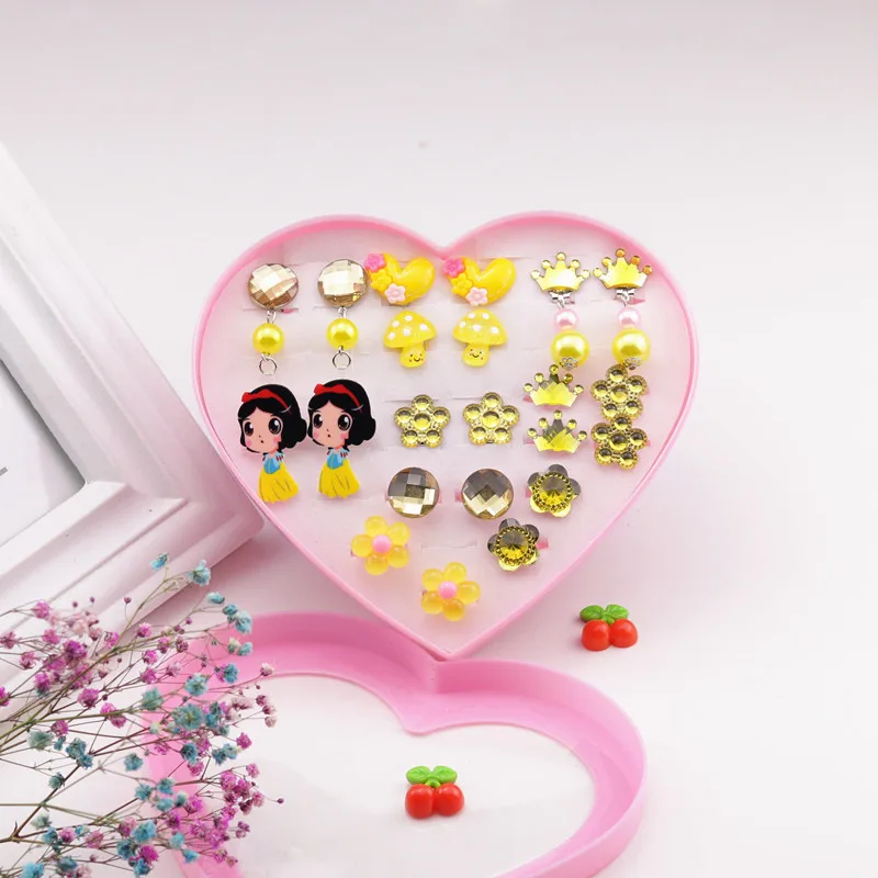 Детские клипсы Холодное сердце из мультфильма Disney серьги без отверстия для ушей +