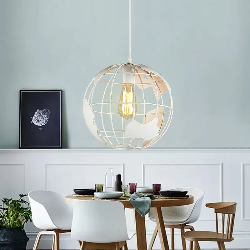 Современный светодиодный подвесной светильник в виде земли промышленный