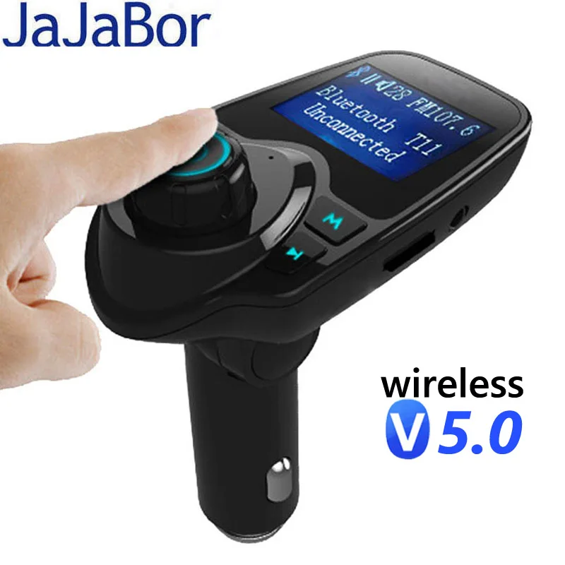 

JaJaBor FM Transmitter Bluetooth 5.0 Wireless Car MP3 Player AUX Bluetooth Play Handsfree Calling Car Kit Dual USB Car Charger