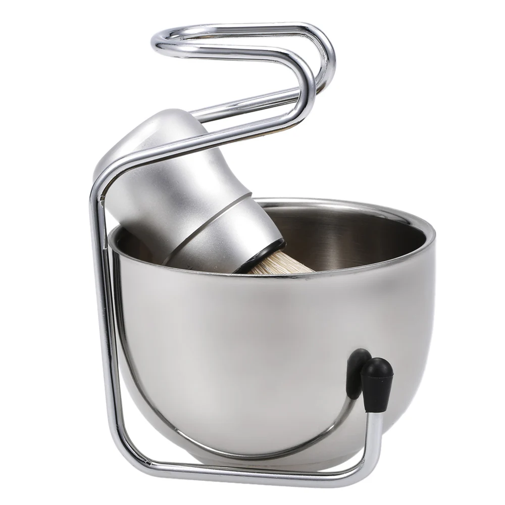 Мужской набор для бритья 3 в 1 кисть + подставка миска мыла барсука мужчин|Помазок|