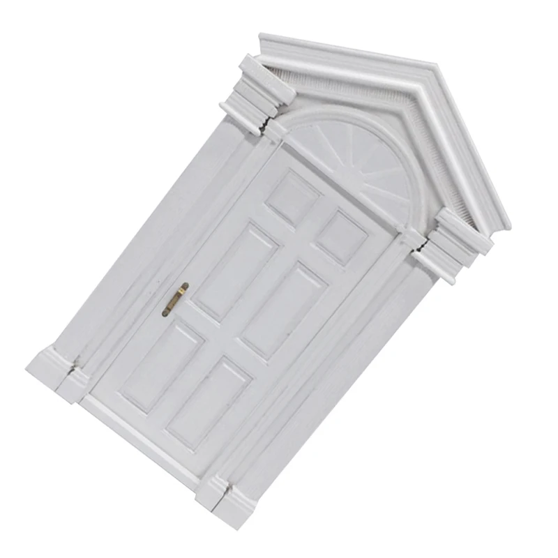 

1:12 Dollhouse Miniature DIY Wooden Window Door White Furniture Accessories