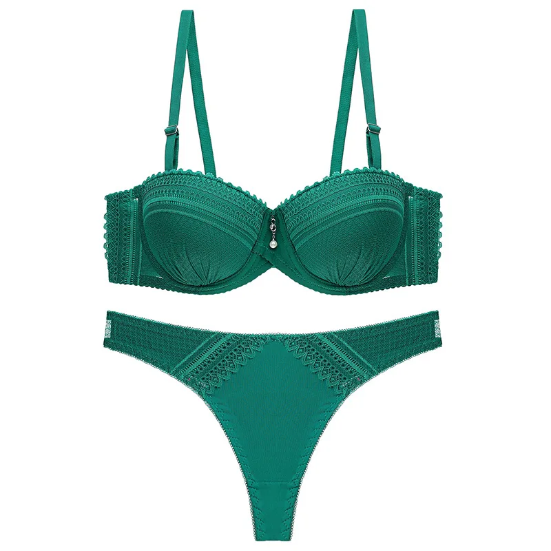 

Lace Thin Cup Solid Color Bra Set Sexy Underwear Set Thong Lingerie Bralette Set Women Underwear Set Plus Size Ethika Deep V