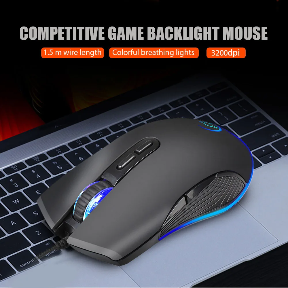 

YWYT Wired Mouse 4 Colors Glow 800/1200/1600/2400 DPI Desktop G830 7 Keys Gaming Mouse for Mac OS Windows 7/8/10/2000