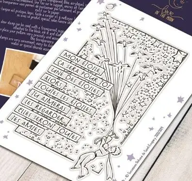 Французский/Любовь прозрачный чистый силикон штамп/печать для DIY Скрапбукинг/фотоальбом декоративный прозрачный штамп A0418