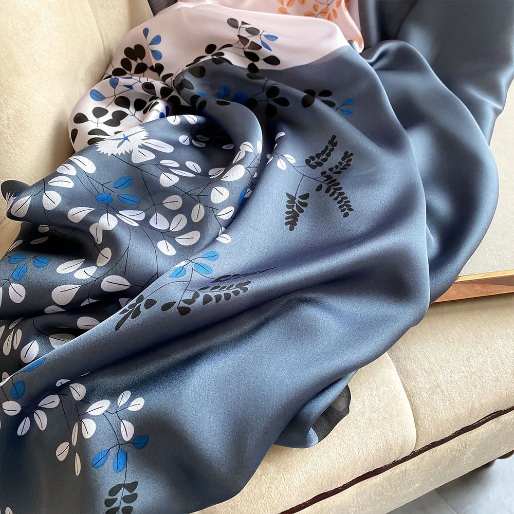 

Long Shawl All-Match Gauze Scarf Imitation Silk Dual-use Scarf Women