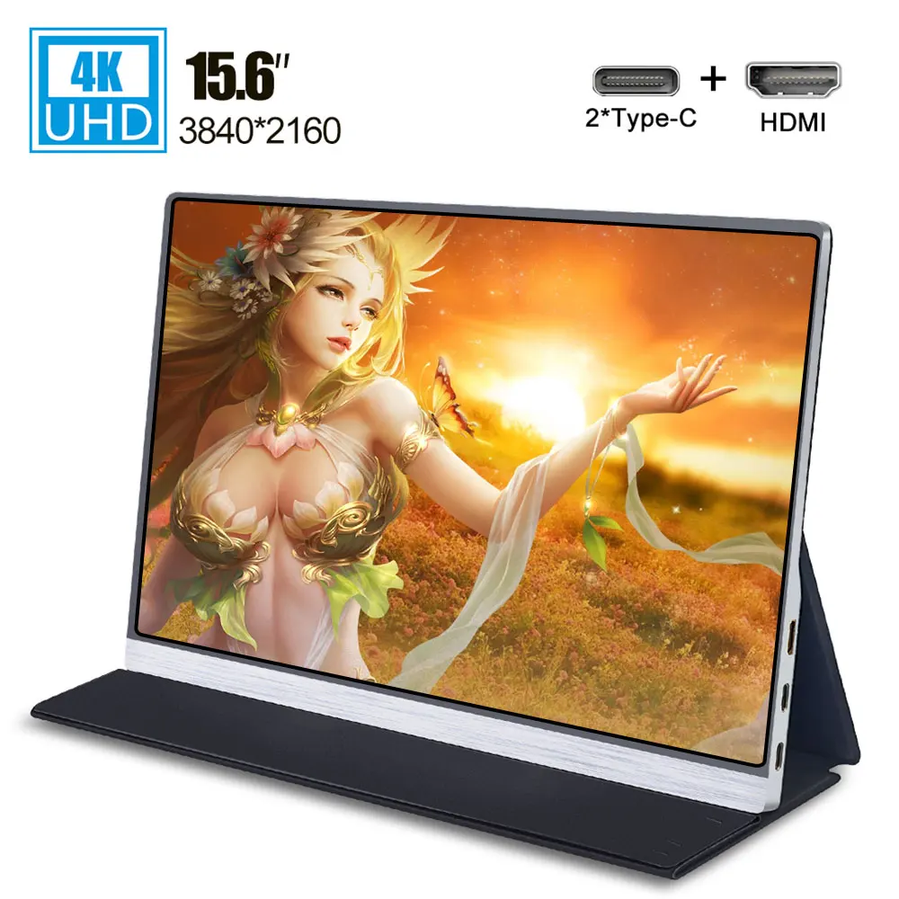 15 6 дюймовый игровой монитор IPS экран ЖК дисплей 3840x2160 портативный 4K для