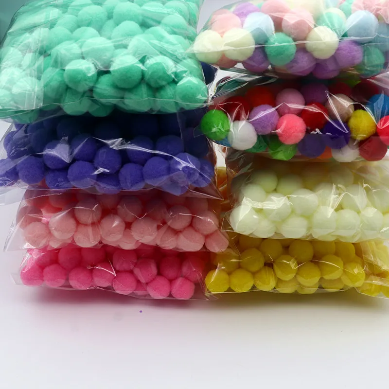 

20g Pompom 8 Mm 10 Mm 15 Mm 20 Mm 25 Mm 30 Mm Round Hair Ball DIY Crafts Childrens Toys Wedding Clothing Sewing Home Decorations
